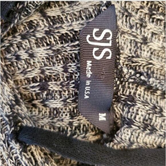 SJS Womens hooded Heathered ribbed Knit Long Sleeve Hoodie size M - Picture 5 of 8